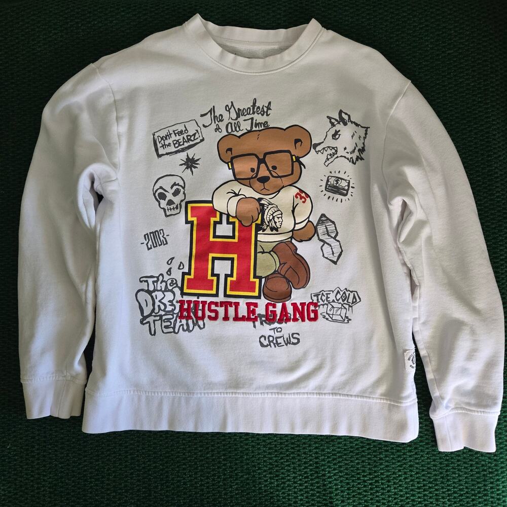 Y2K Hustle Gang Sweatshirt. Y2K. Size XL. White.